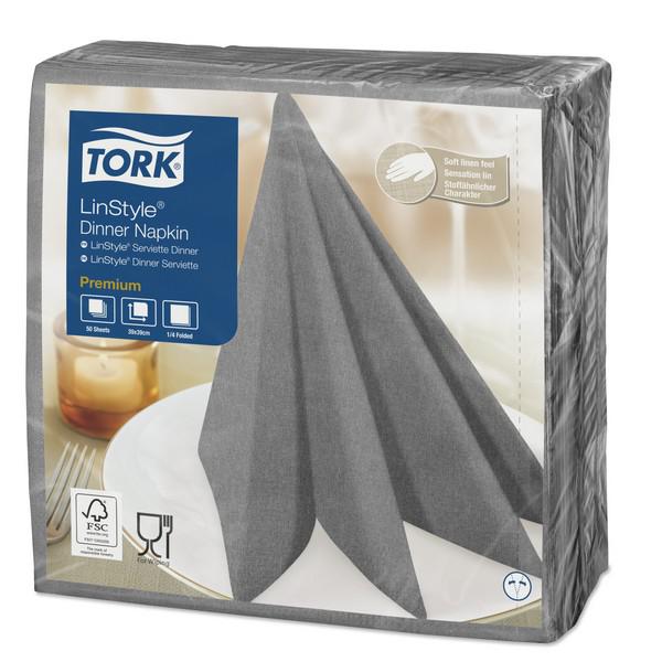 Tork-Linstyle-Grey-Dinner-Napkin-1-4-fold-39-x-39cm